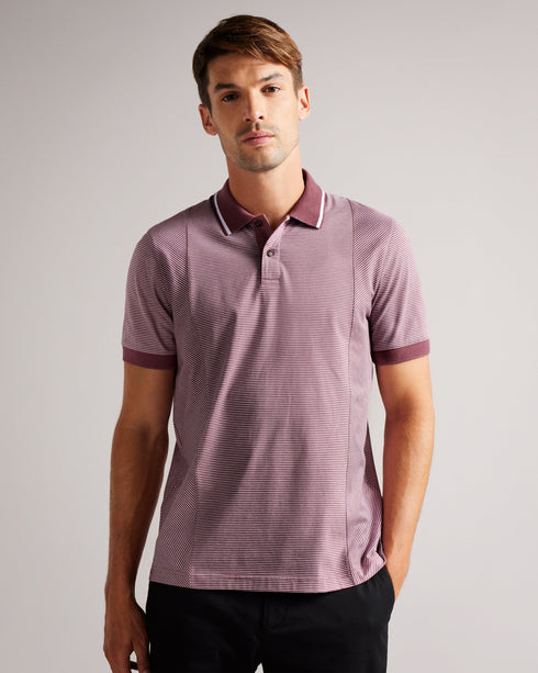 TAIGAA-Tops-Not your average polo shirt, TAIGAA kicks things up a notch with its all over striped print and solid trims. Perfect for casual Fridays and city exploring, this shirt teams brilliantly with anything from denim to chinos and beyond.By choosing Ted Baker cotton products, you're supporting our investment in the Better Cotton Initiative's mission. This product is sourced via a system of mass balance and therefore may not contain Better Cotton. Polo shirt 100% cotton Stripe print Regular fit Short sl